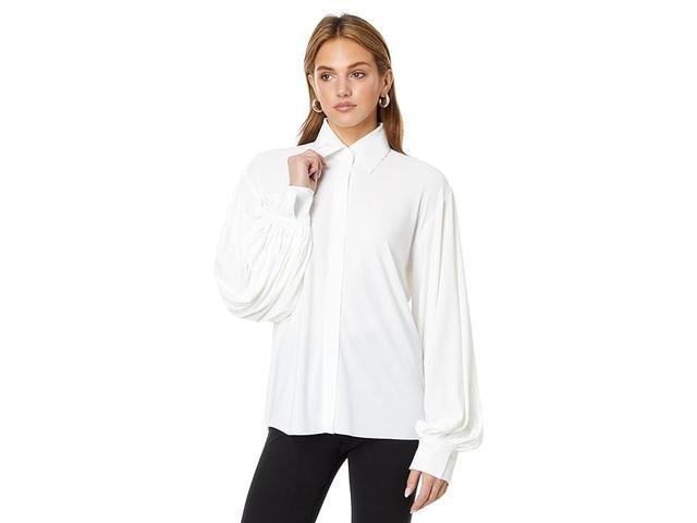 Womens Blouson-Sleeve Four-Way Stretch Shirt Product Image