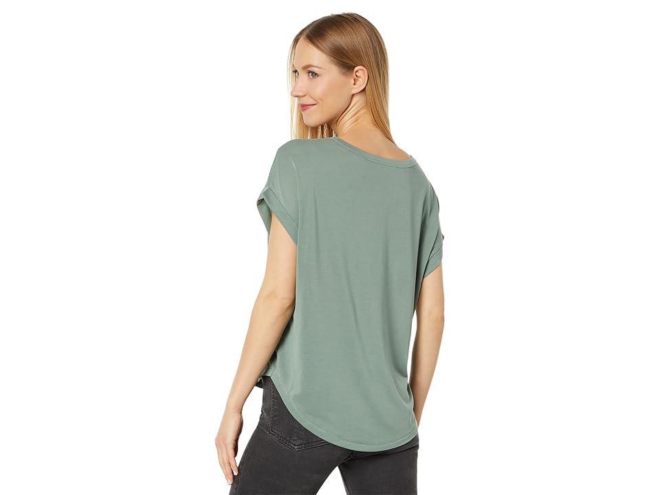 Lucky Brand Short Sleeve Sandwash Dolman Tee (Shell ) Women's Clothing Product Image