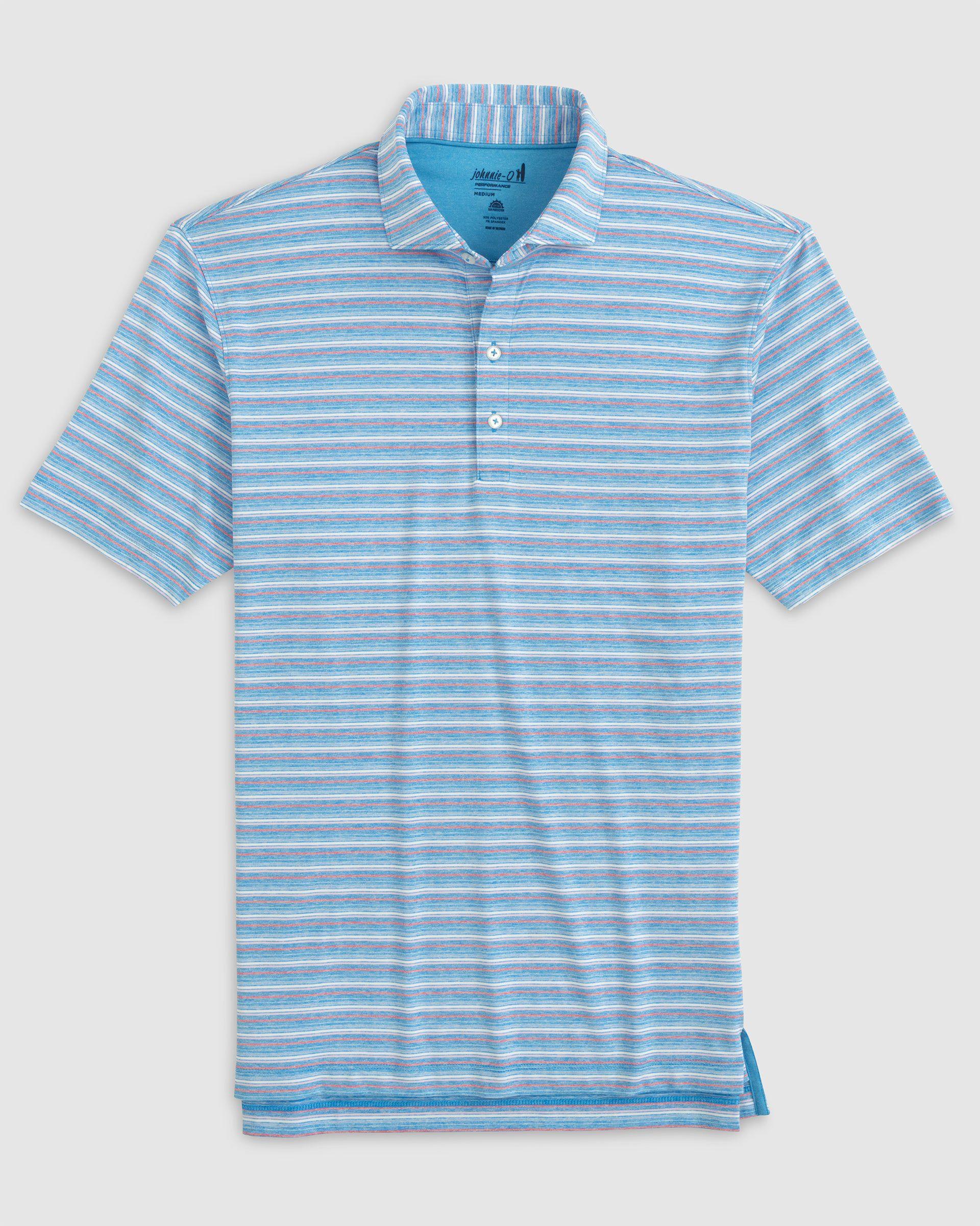 Astrid Striped Jersey Performance Polo Male Product Image