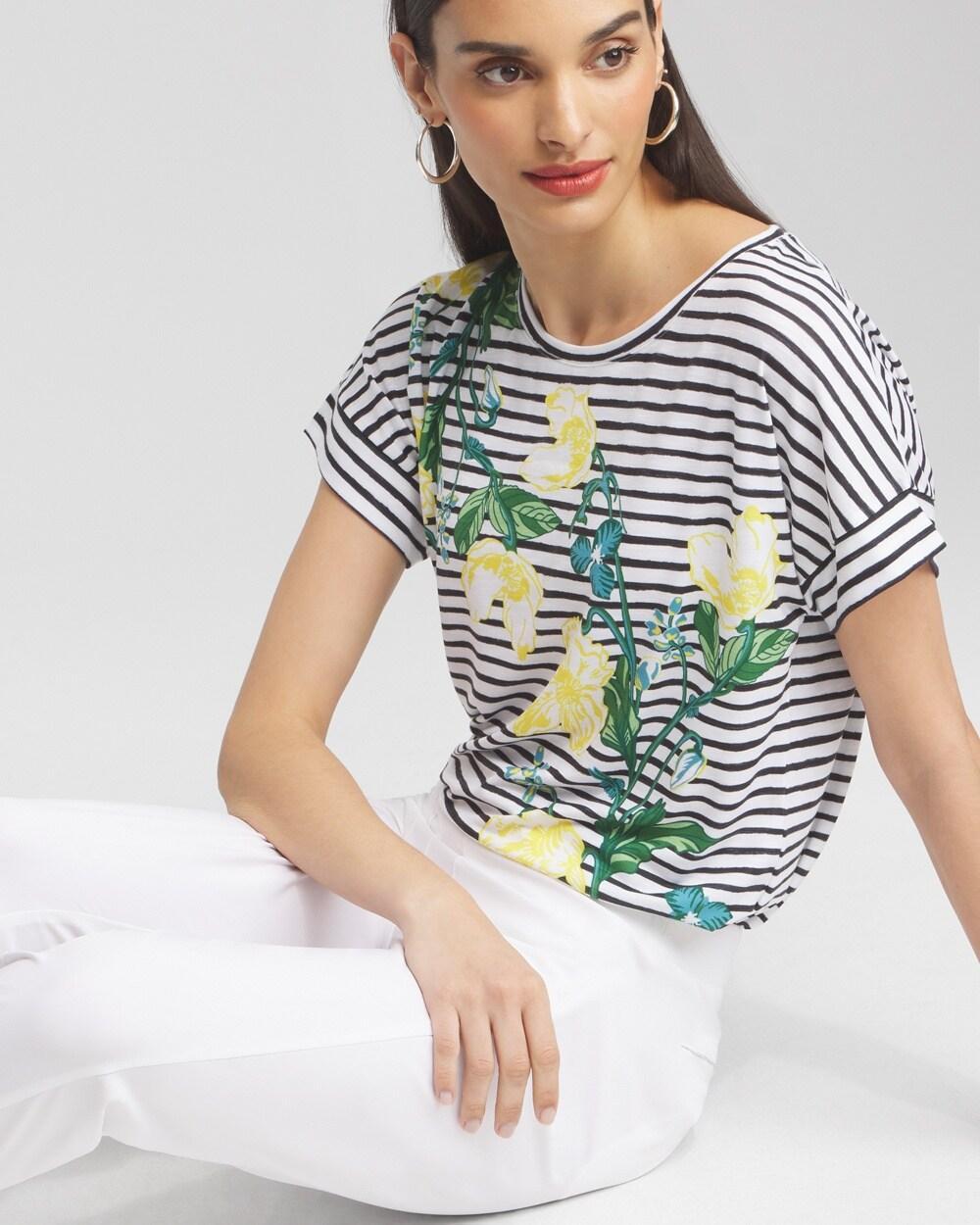 Zenergy® Scoop Neck Floral Tee Product Image