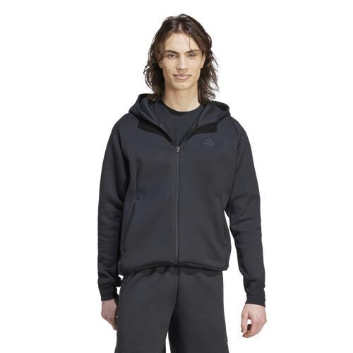 adidas Mens adidas Z.N.E. Fleece Hoodie - Mens Black/Black Product Image