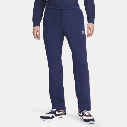 Nike Mens Club Knit Open Hem Pant - Midnight Navy/White Product Image