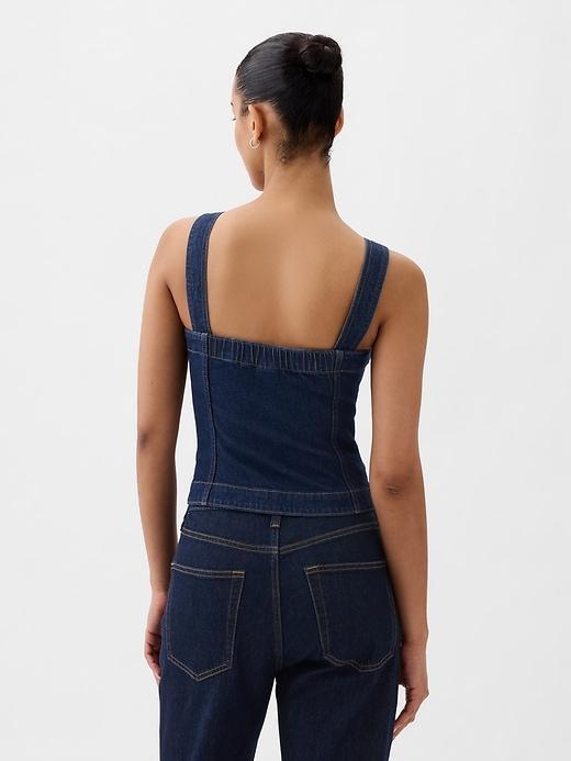 Denim Corset Tank Top Product Image