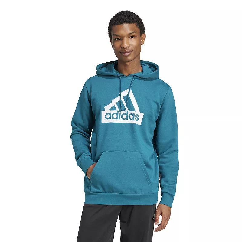 Mens adidas Essentials Graphic Modern Hoodie Legacy Blue Product Image