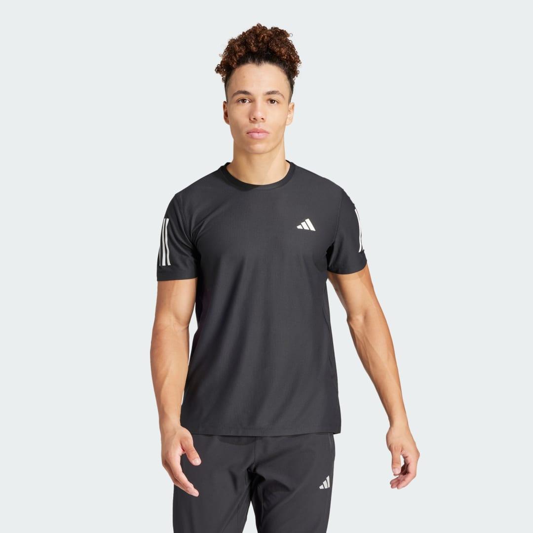 adidas Own the Run Tee Dark Blue M Mens Product Image