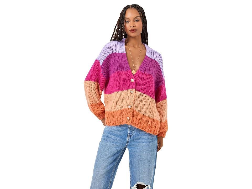 L*Space Lido Cardigan (Dreaming of Miami) Women's Clothing Product Image