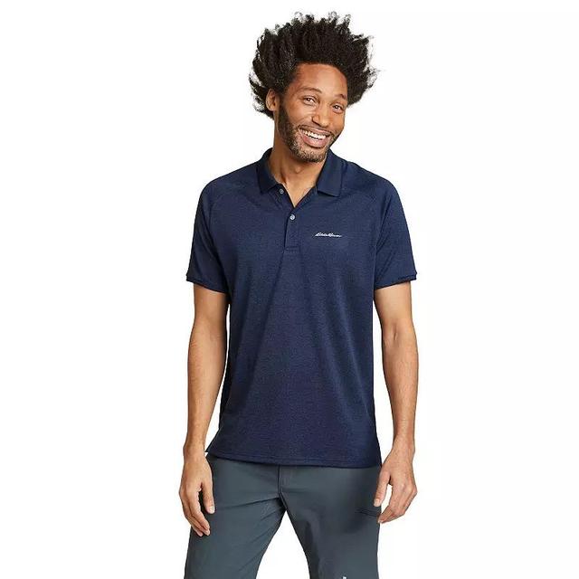 Mens Eddie Bauer UPF 50 Resolution Polo Med Blue Product Image