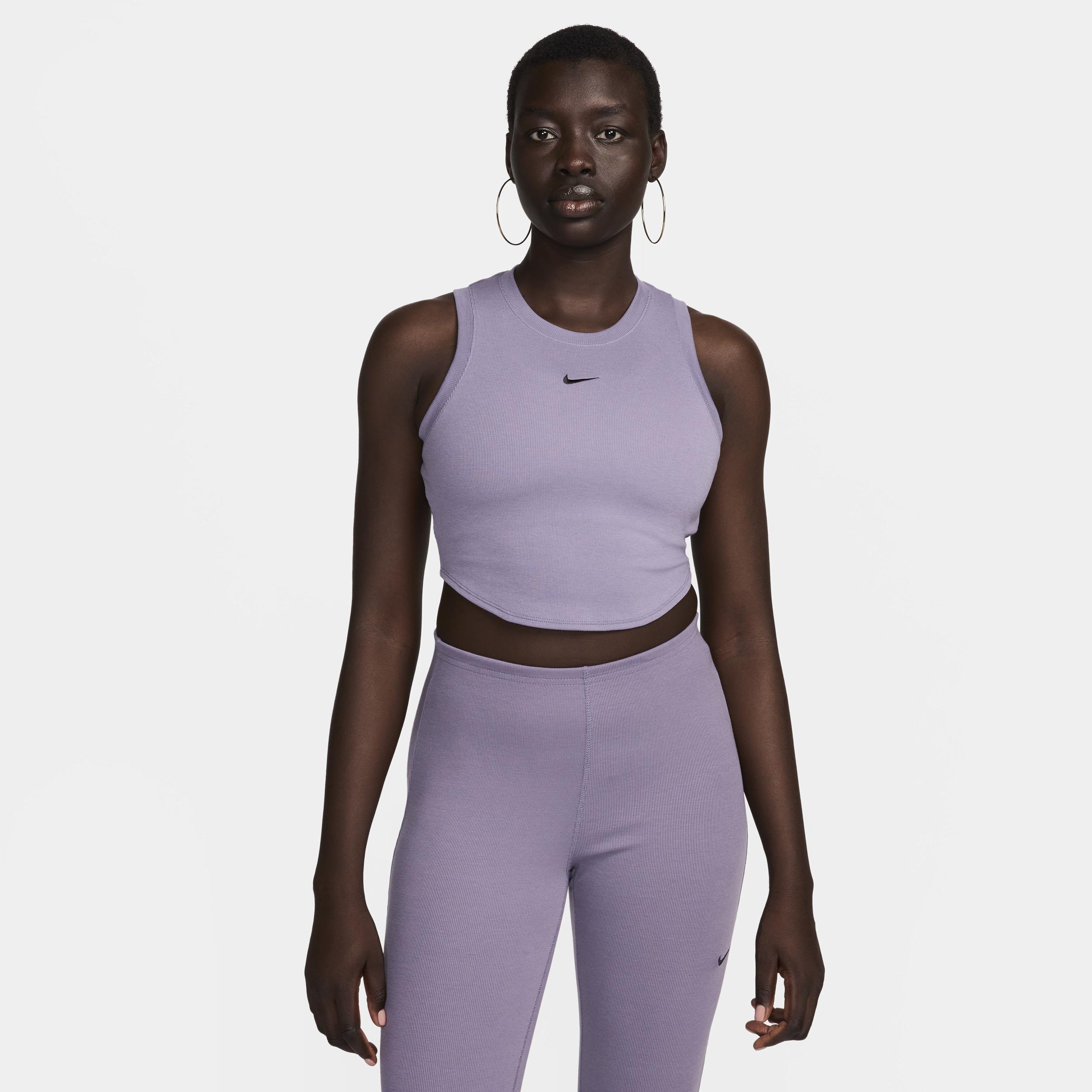 Women's Nike Sportswear Chill Knit Tight Cropped Mini-Rib Tank Top Product Image