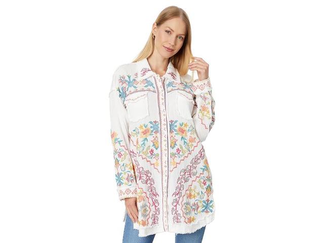 Johnny Was Toyah Embroidered Gauze Tunic Shirt Product Image