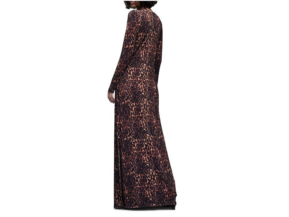 AllSaints Katlyn Evita Animal Print Long Sleeve Maxi Dress Product Image