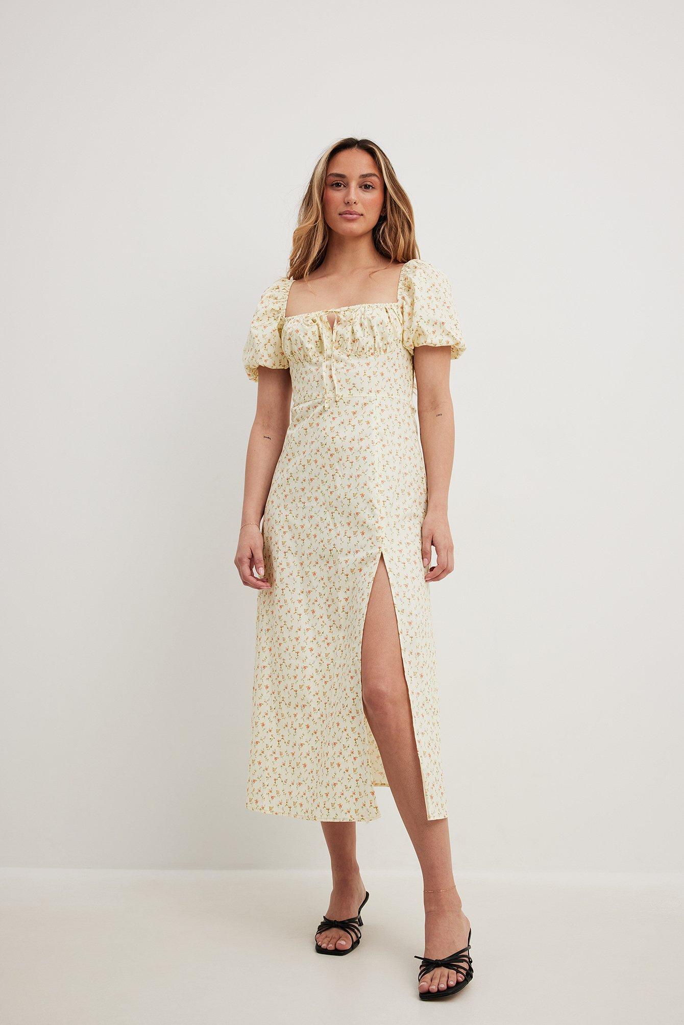 Cups Detail Cotton Midi Dress Product Image