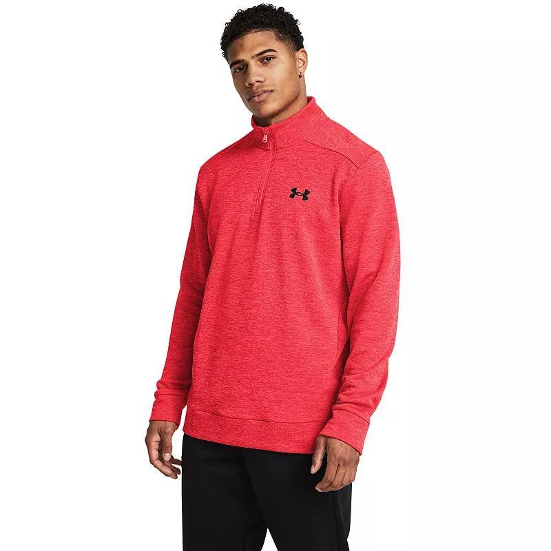 Mens Under Armour Twist Fleece Pullover Dark Red Product Image