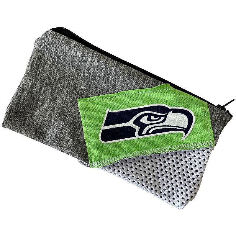 Refried Apparel Seattle Seahawks Sustainable Upcycled Zipper Pouch Product Image