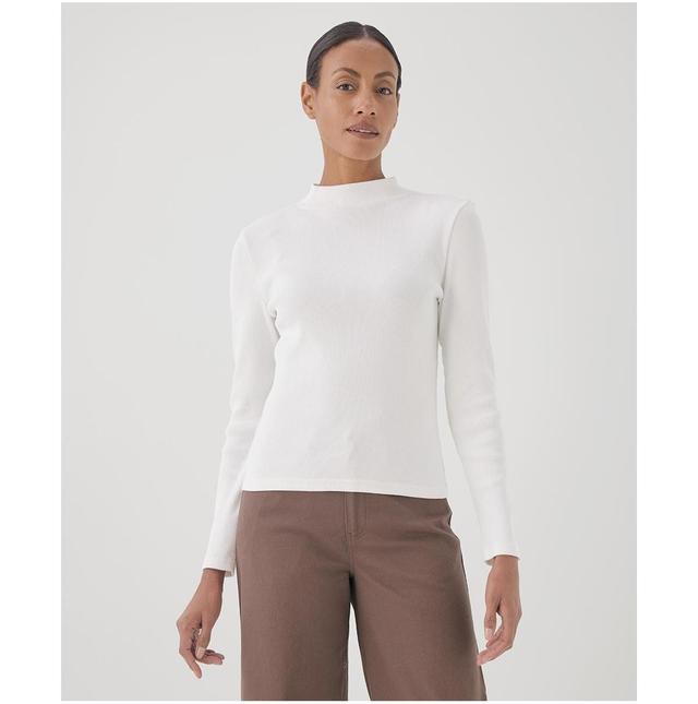 Pact Womens Organic Cotton Favorite Rib Mockneck Top Product Image