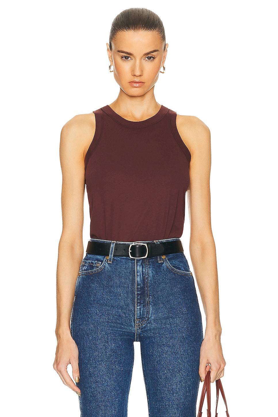 Loulou Studio Poso Tank Top Brown. (also in ). Product Image