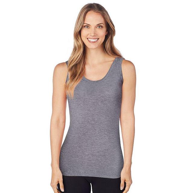 Womens Cuddl Duds Reversible Softwear with Stretch Tank Top Grey Heather Product Image