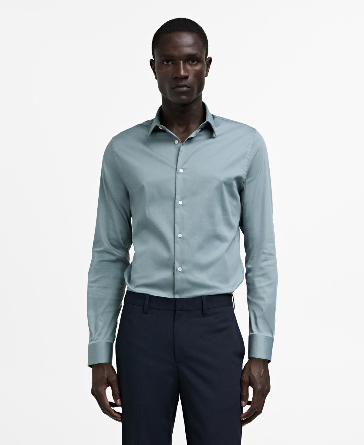 Mango Mens Super Slim-Fit Poplin Dress Shirt Product Image