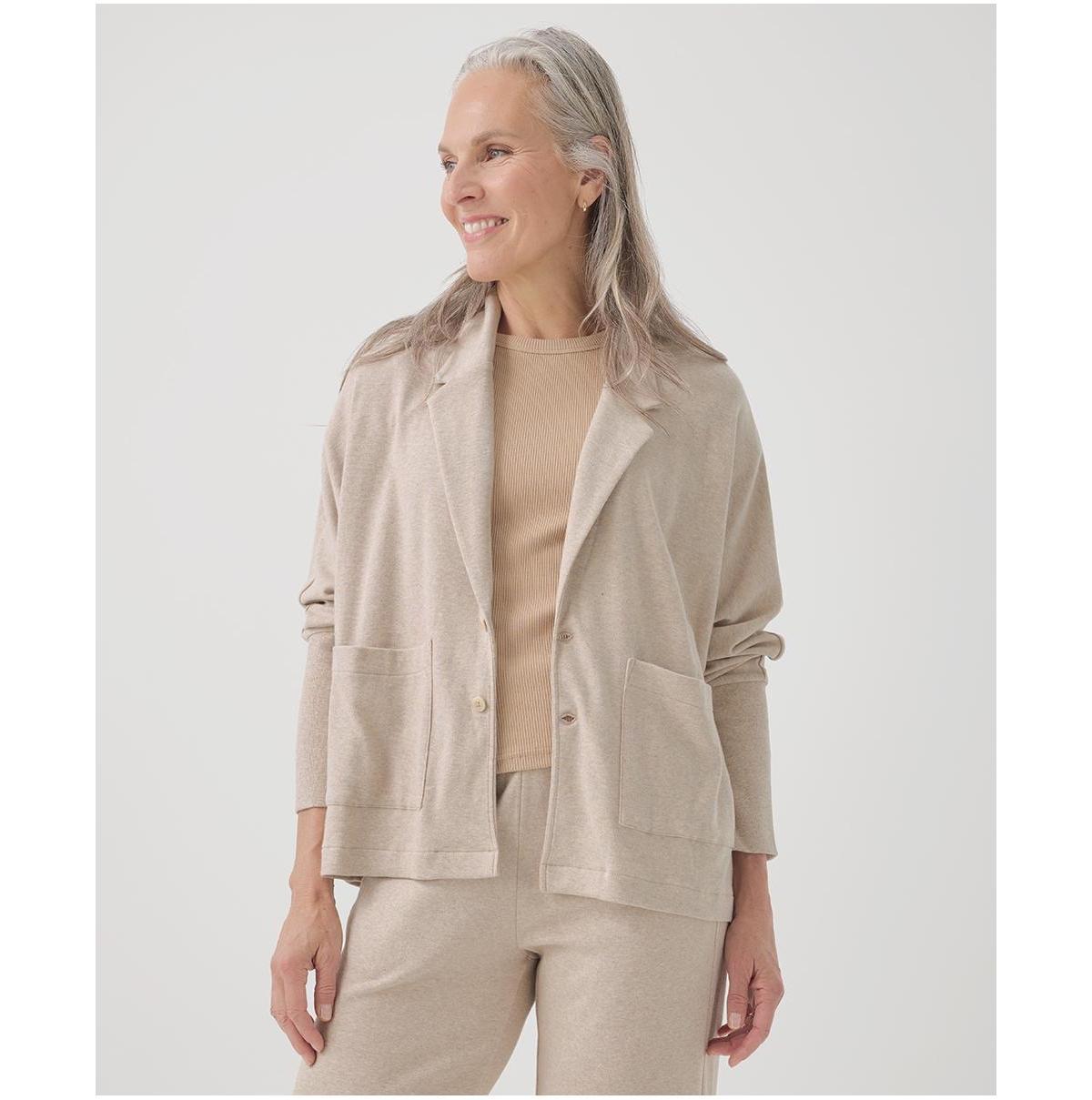 Pact Womens Organic Cotton Airplane Relaxed Blazer Product Image