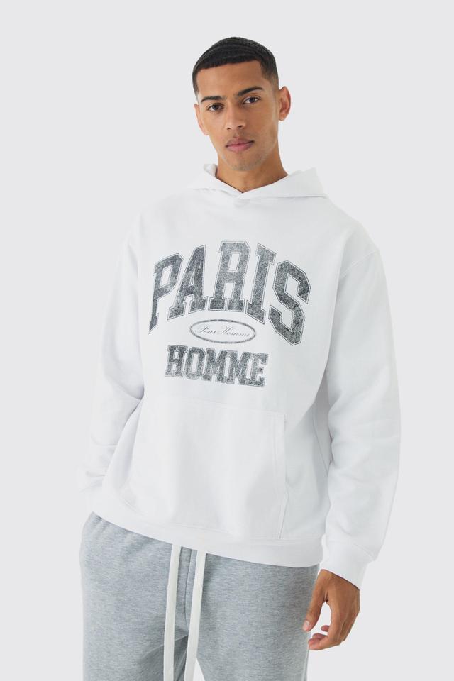 Oversized Paris Hoodie | boohooMAN USA Product Image