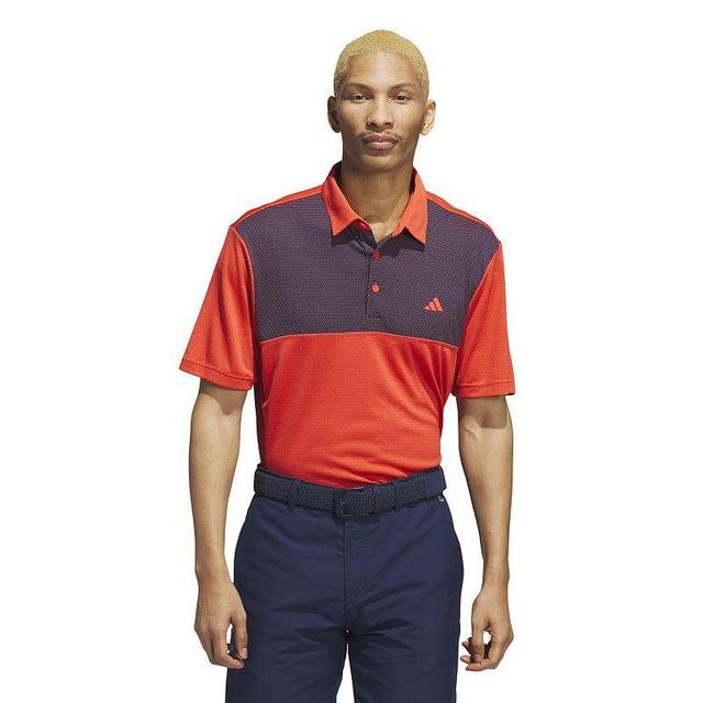 Mens adidas Core Colorblock Polo Red Product Image