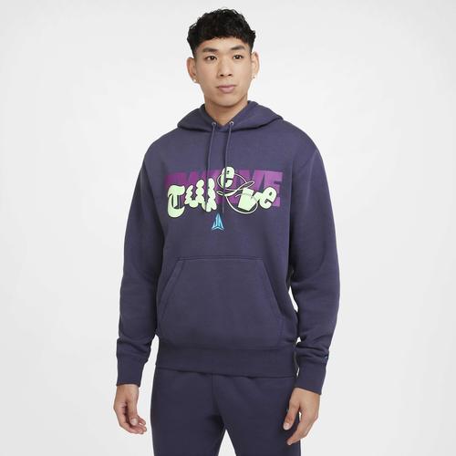 Nike Mens JA Club BB Pullover Hoodie - Dark Raisin/Baltic Blue Product Image