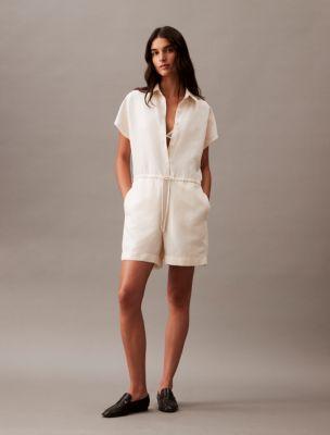 Linen Blend Romper Product Image