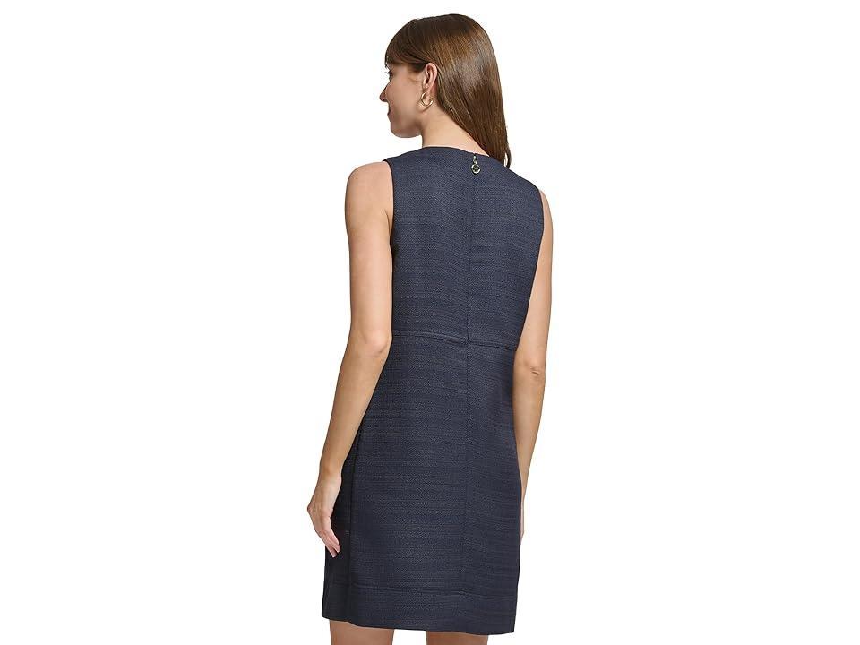 Tommy Hilfiger Womens Round-Neck Sleeveless Shift Dress Product Image