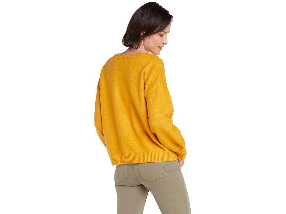 NYDJ V-Neck Sweater (Honeycomb) Women's Clothing Product Image