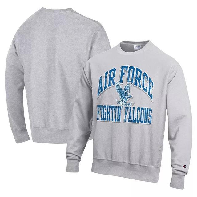 Mens Champion Heather Gray Air Force Falcons Vault Late Night Reverse Weave Pullover Sweatshirt Product Image