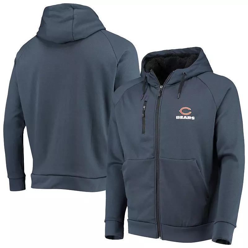 Mens Dunbrooke Chicago Bears Shag Tri-Blend Full-Zip Raglan Hoodie Blue Product Image