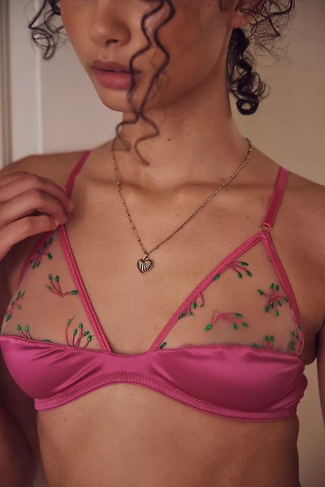 Bonbon Satin Soft Bra Product Image