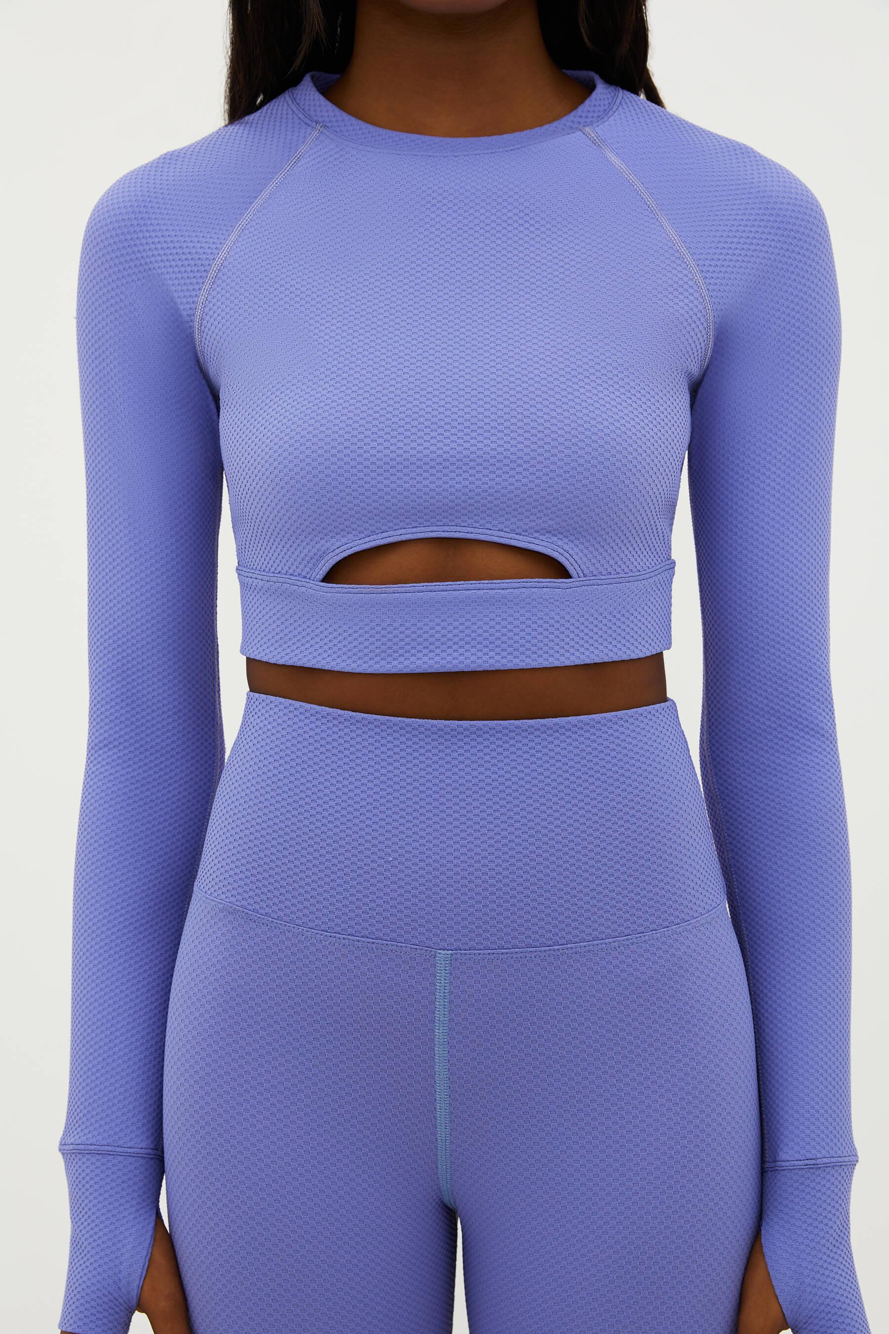 Francine Top Periwinkle Waffle Product Image