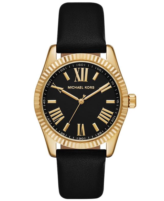 Michael Kors Womens Lexington Three-Hand Crystal Stainless Steel Bracelet Watch Product Image