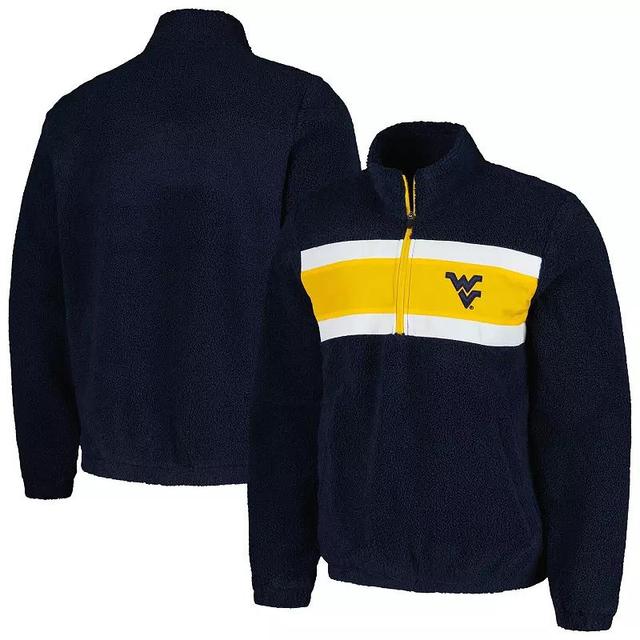 Mens G-III Sports by Carl Banks West Virginia Mountaineers Pinch Runner Half-Zip Top Blue Product Image