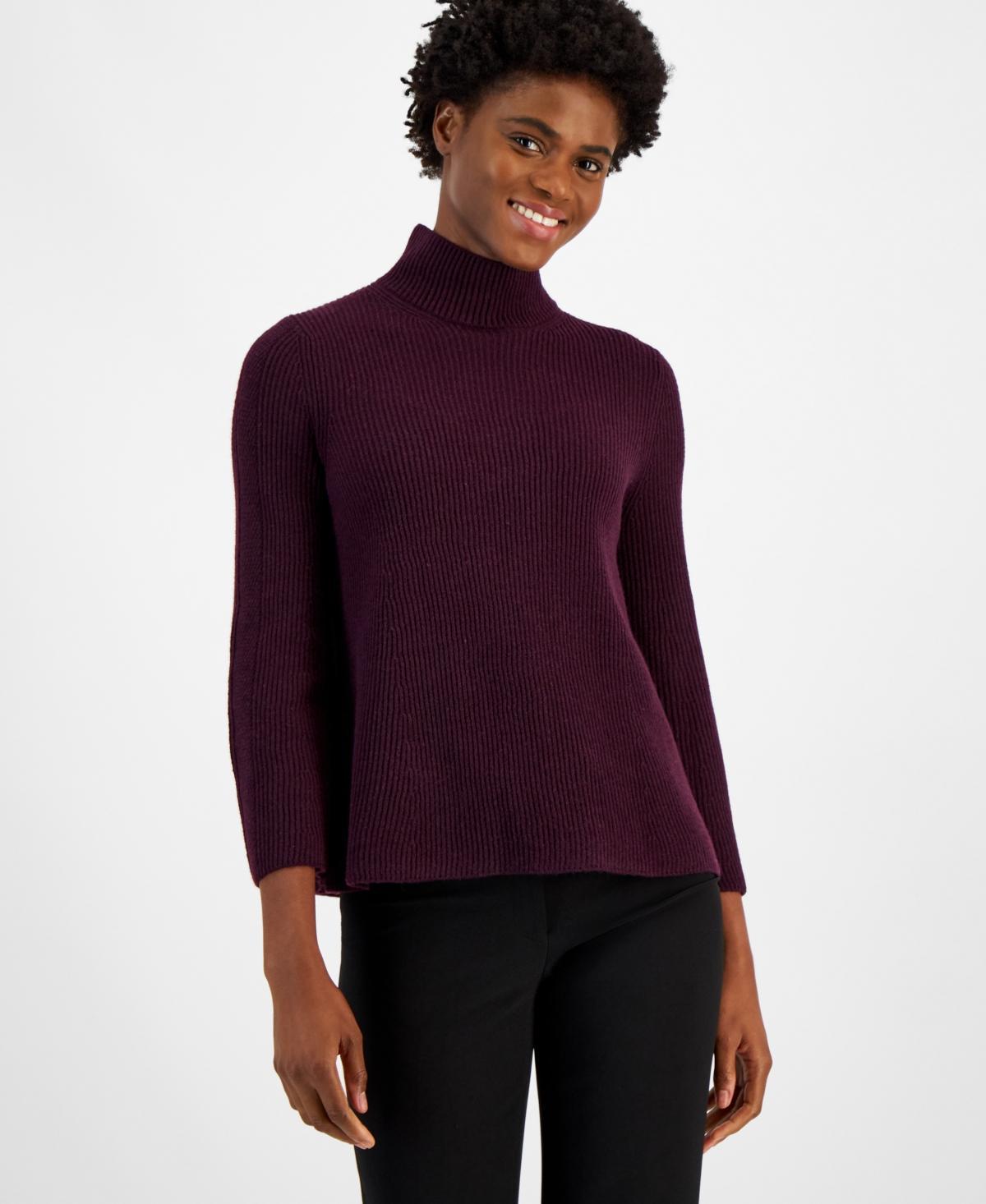 Anne Klein Womens Bell-Sleeve Pullover Sweater Product Image