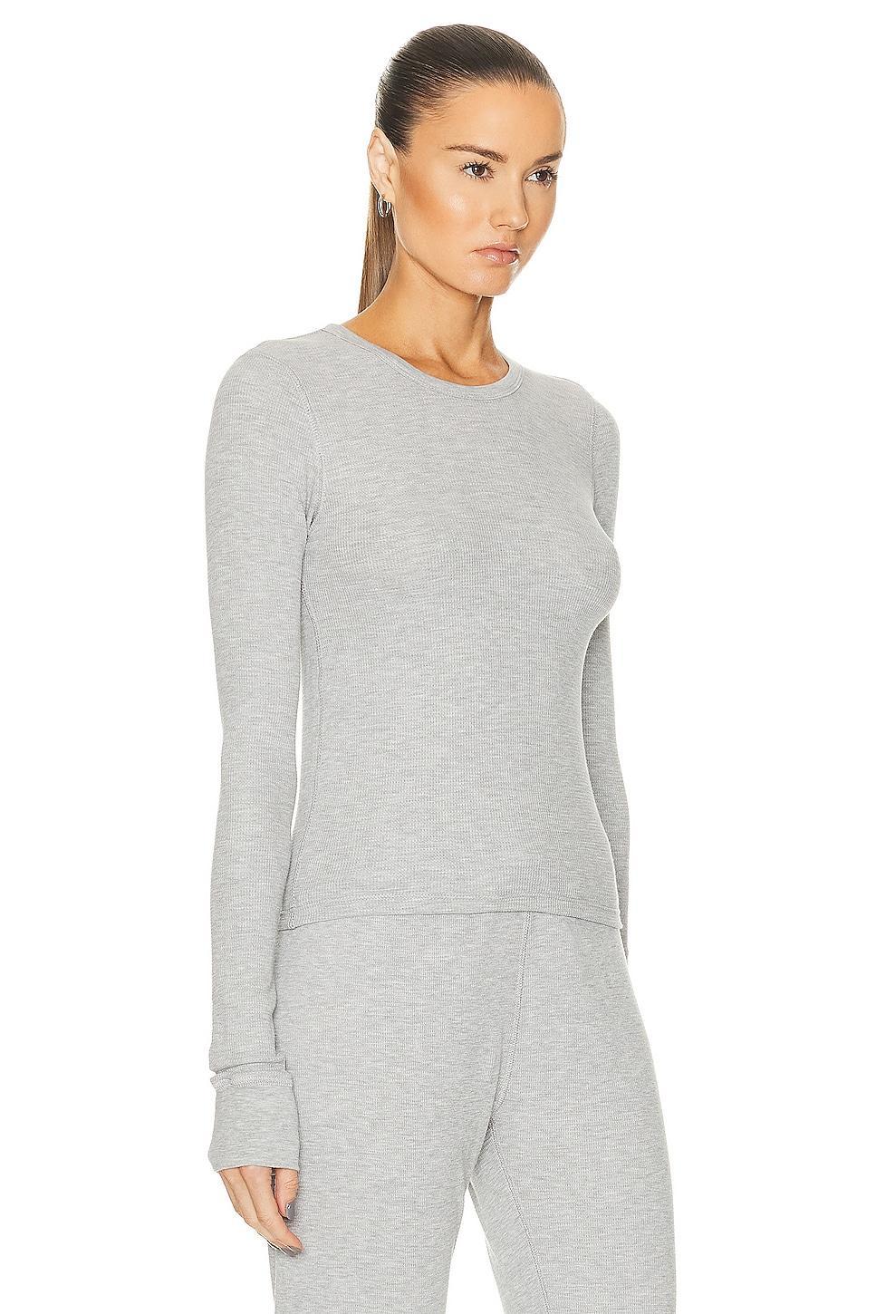 Eterne Long Sleeve Thermal Top Grey. (also in L). Product Image