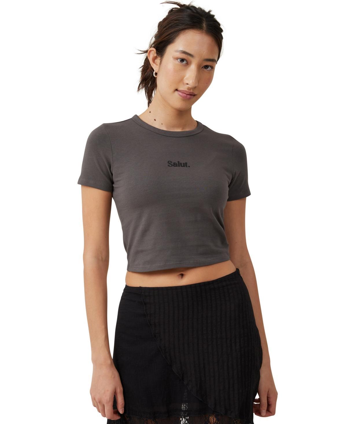 Women's Crop Fit Graphic T-shirt Product Image