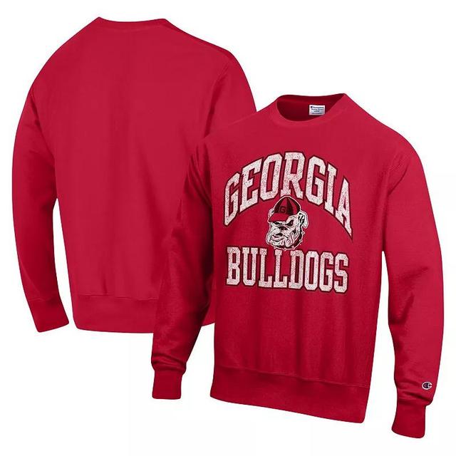 Mens Champion Georgia Bulldogs Vault Late Night Reverse Weave Pullover Sweatshirt Product Image