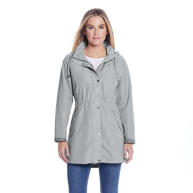 Womens Weathercast Hooded Anorak Jacket Blue Product Image