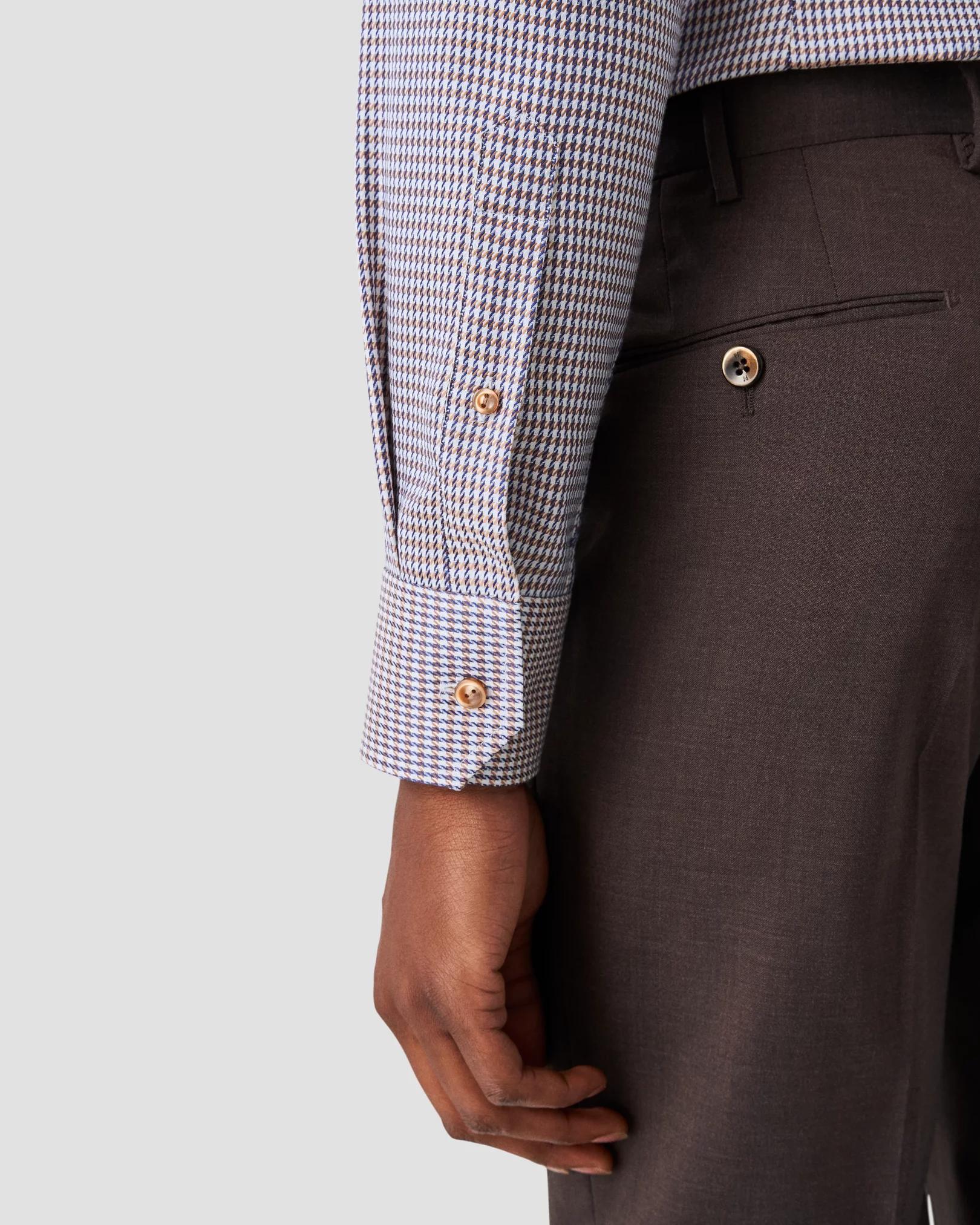 Eton Houndstooth Print Signature Twill Shirt Product Image