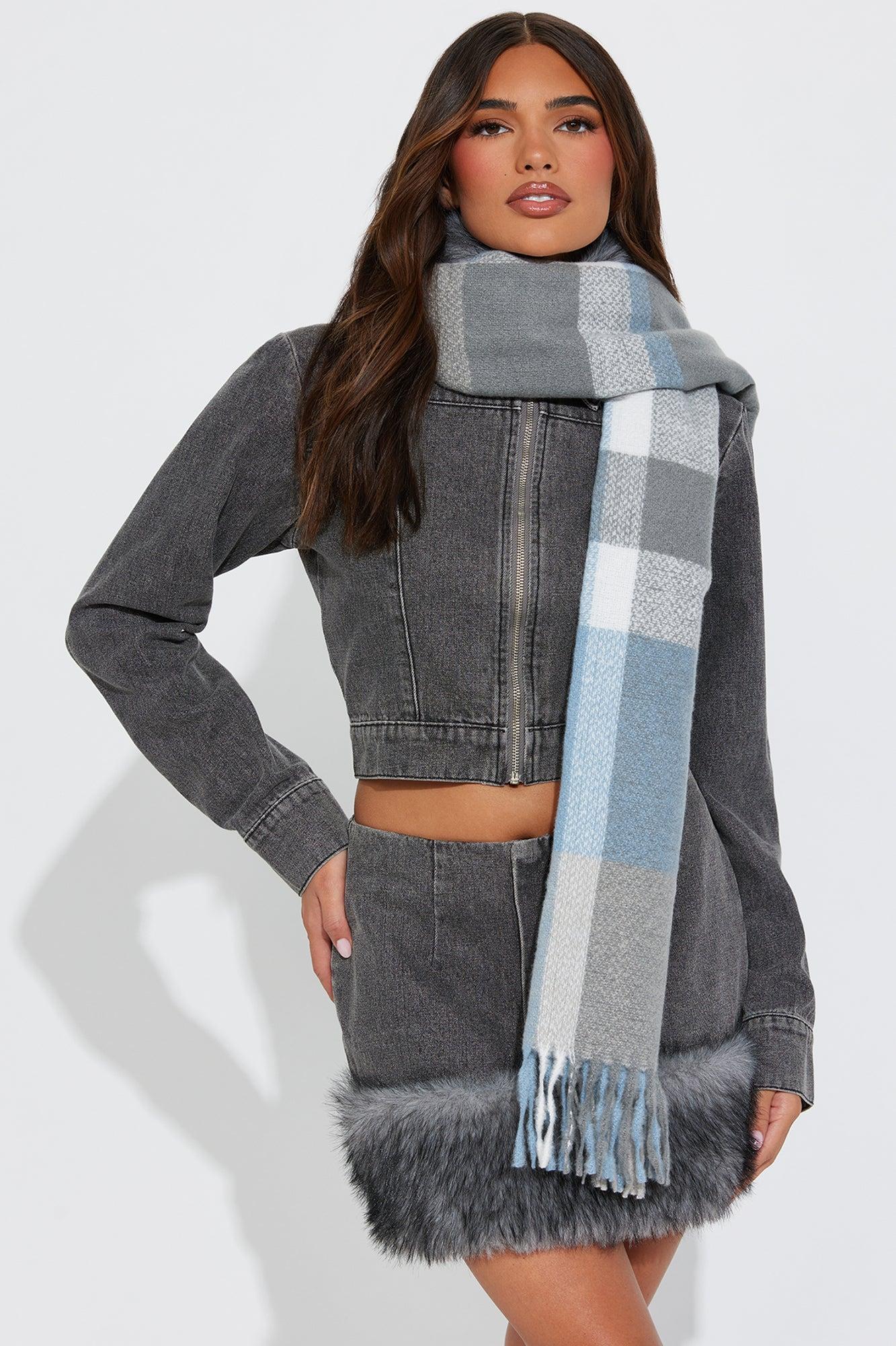 Prettiest In Plaid Scarf - Blue/combo Product Image