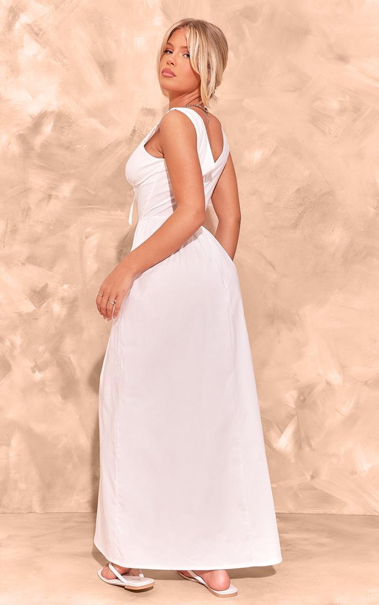 White Tie Detail Corset Maxi Dress Product Image