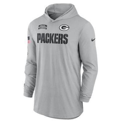 Green Bay Packers Salute to Service Edge Mascot Lockup Mens Nike Mens Dri-FIT NFL Long-Sleeve Hooded Top Product Image