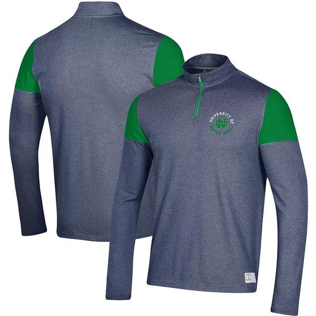 Mens Under Armour Notre Dame Fighting Irish Gameday Tri-Blend Quarter-Zip Jacket Blue Product Image