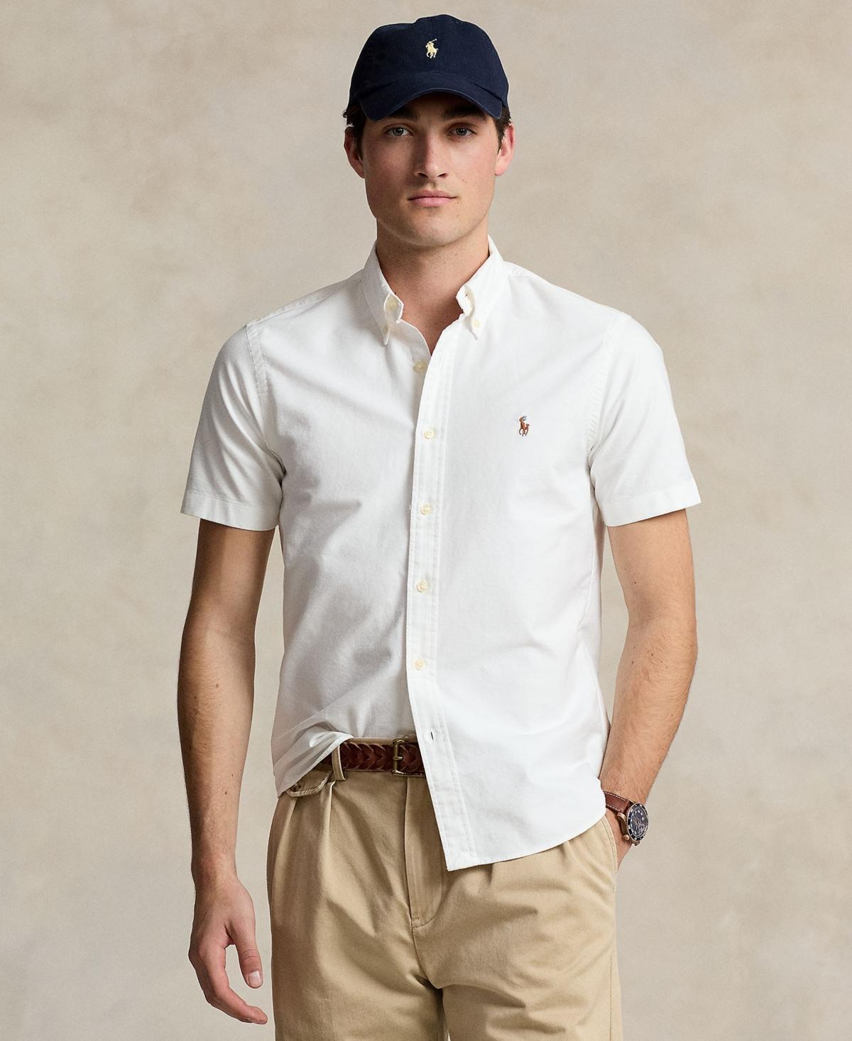 Polo Ralph Lauren Solid Garment-Dye Oxford Short Sleeve Woven Shirt Product Image