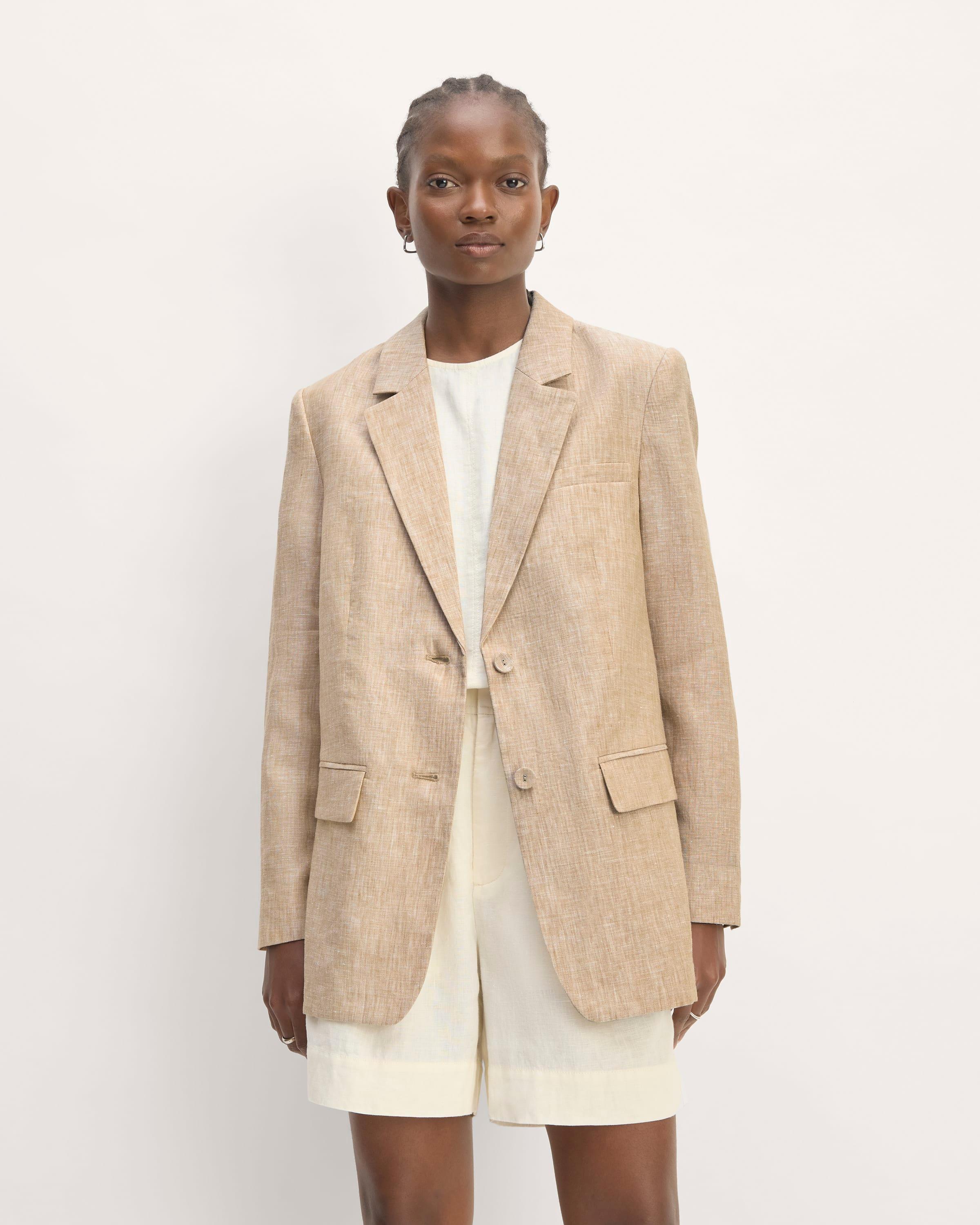 The Oversized Blazer in Linen Product Image