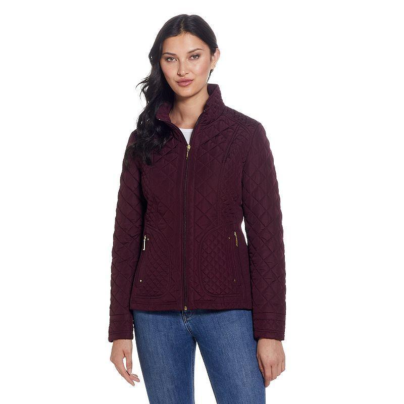 Womens Weathercast Quilted Moto Jacket Product Image