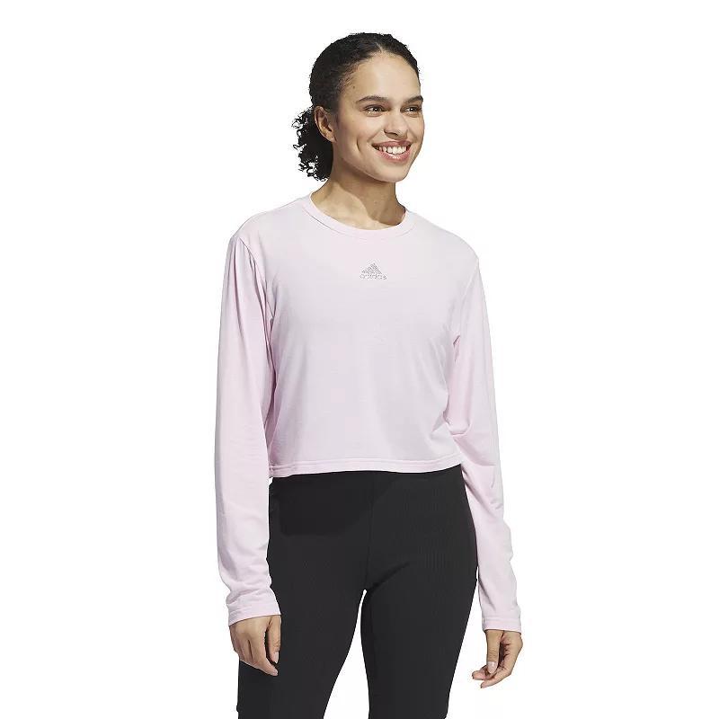 adidas Y2K Glam Tee Clear Pink M Womens Product Image