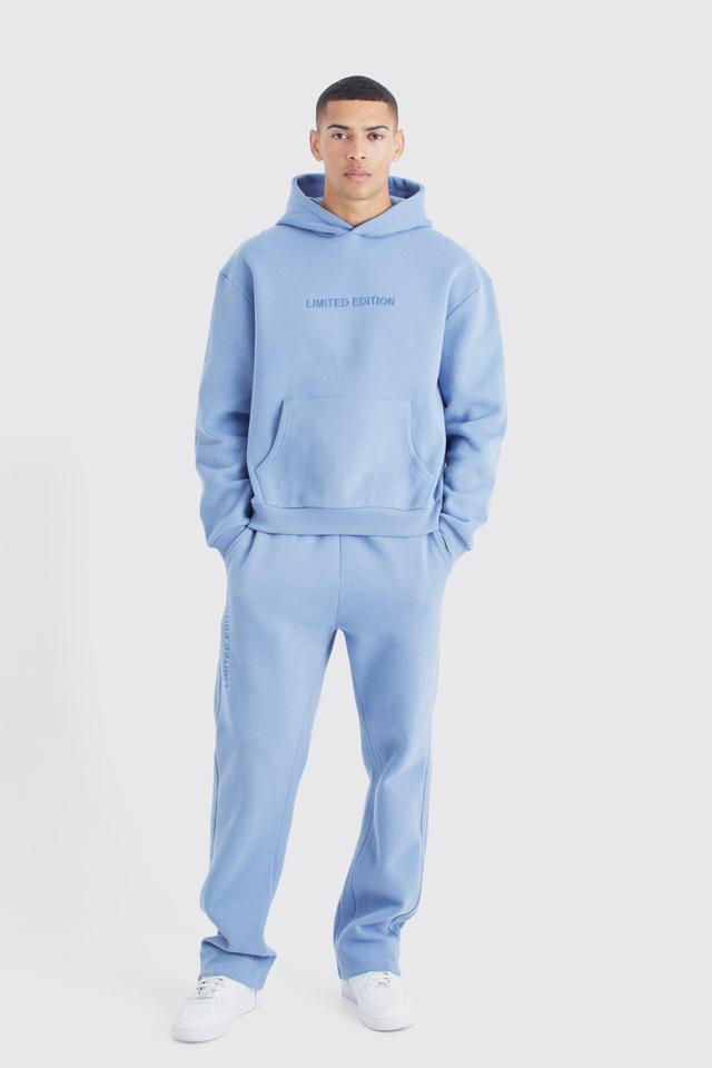 Mens Blue Limited Oversized Hooded Gusset Tracksuit, Blue Product Image