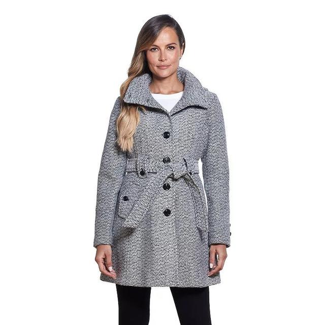 Womens Gallery Hooded Wool-Blend Walker Coat Product Image